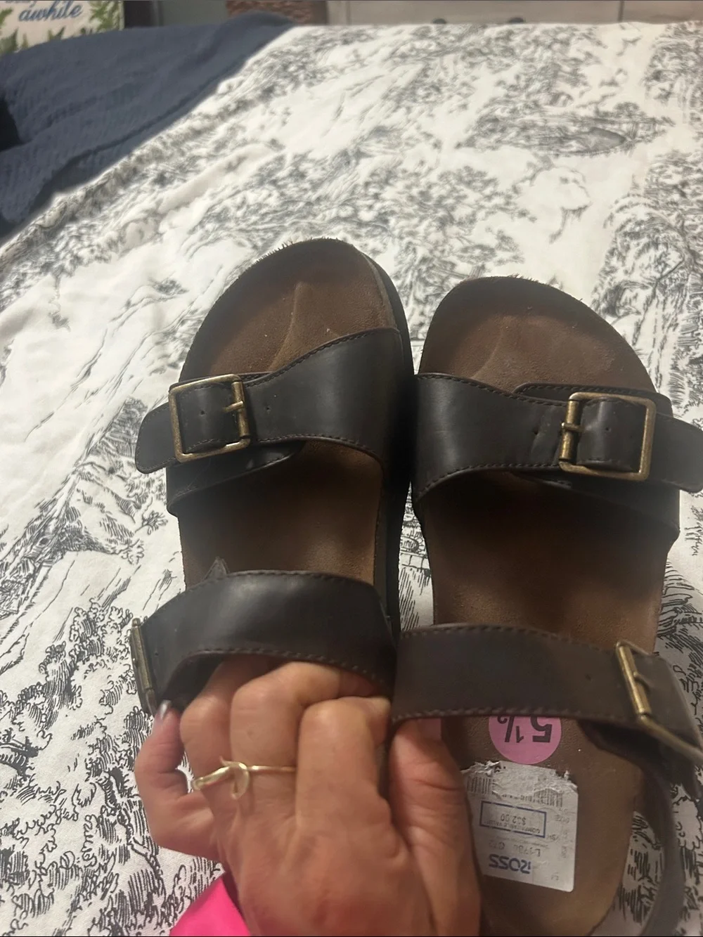 Cliffs by WHITE MOUNTAIN Dark Brown woman  Buckle Sandals